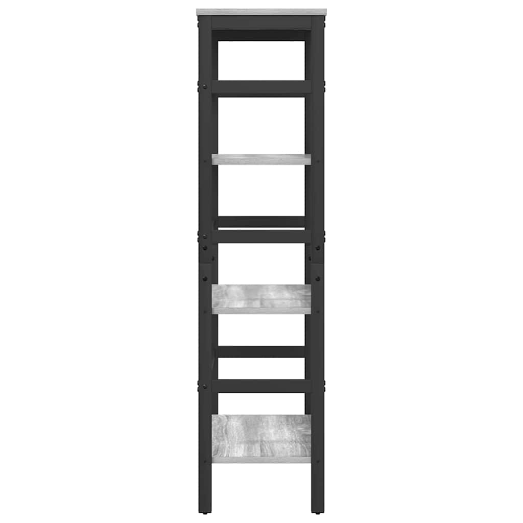 Bookshelf Grey Sonoma 60 x 29.5 x 115 cm Engineered Wood