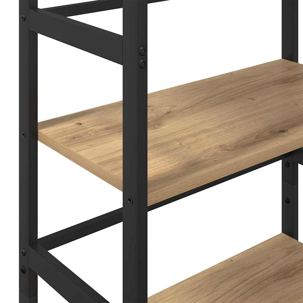 Bookshelf 3-Tier 60 x 29.5 x 115 cm Engineered Wood Artisan Oak