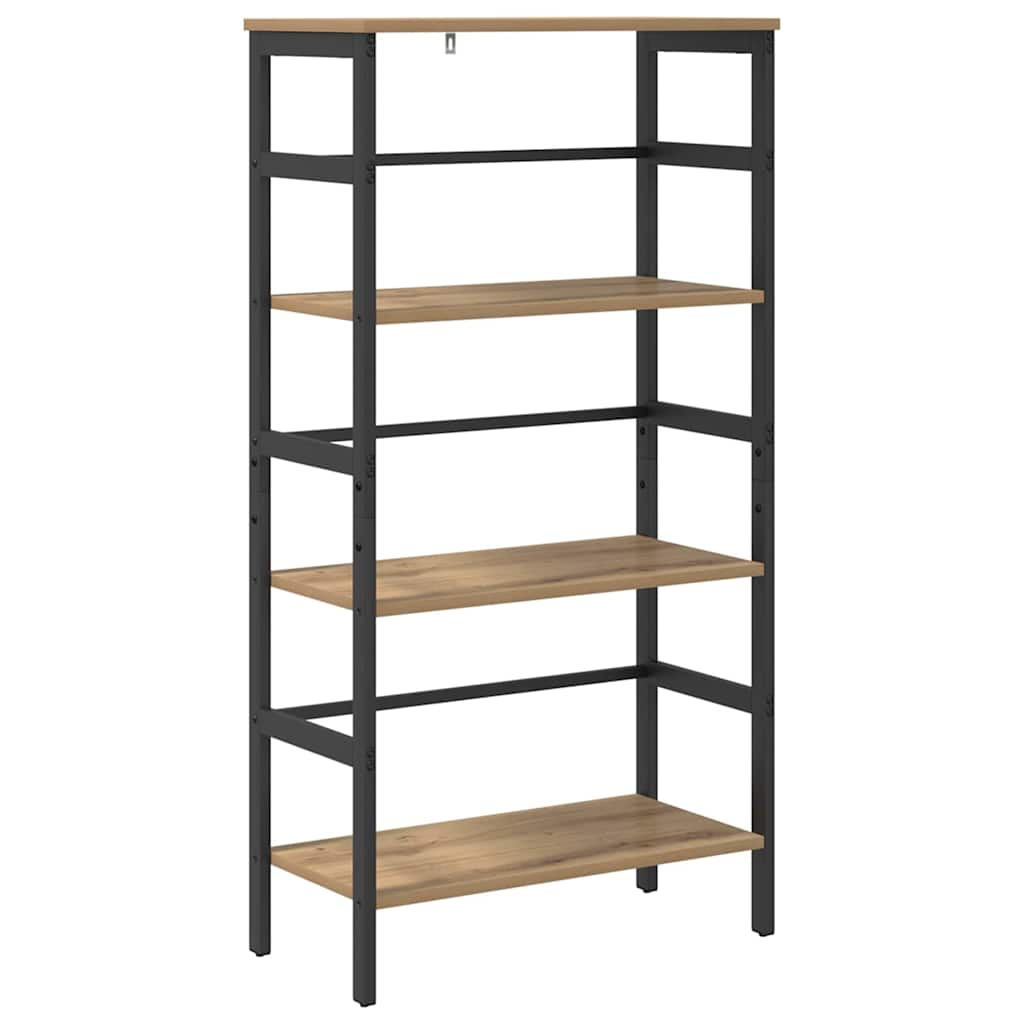 Bookshelf 3-Tier 60 x 29.5 x 115 cm Engineered Wood Artisan Oak