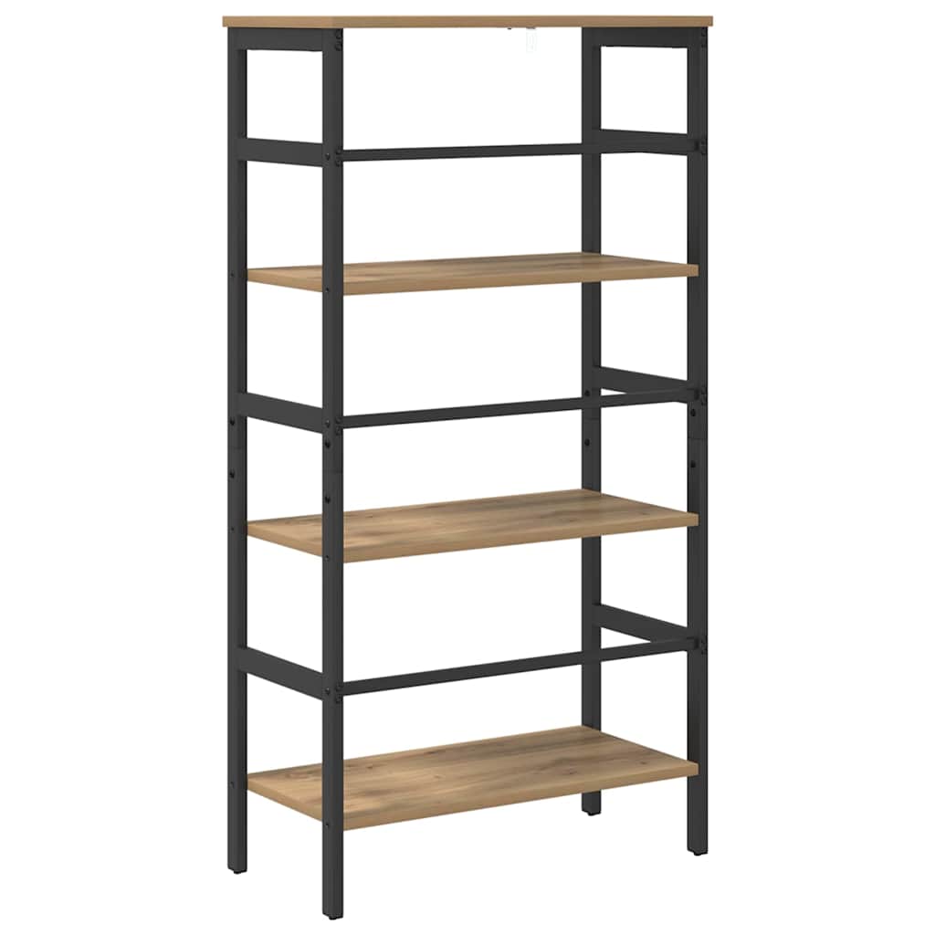 Bookshelf 3-Tier 60 x 29.5 x 115 cm Engineered Wood Artisan Oak