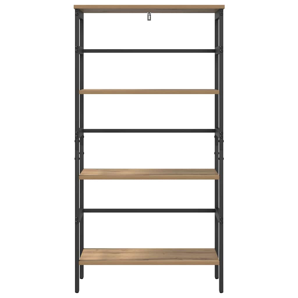 Bookshelf 3-Tier 60 x 29.5 x 115 cm Engineered Wood Artisan Oak
