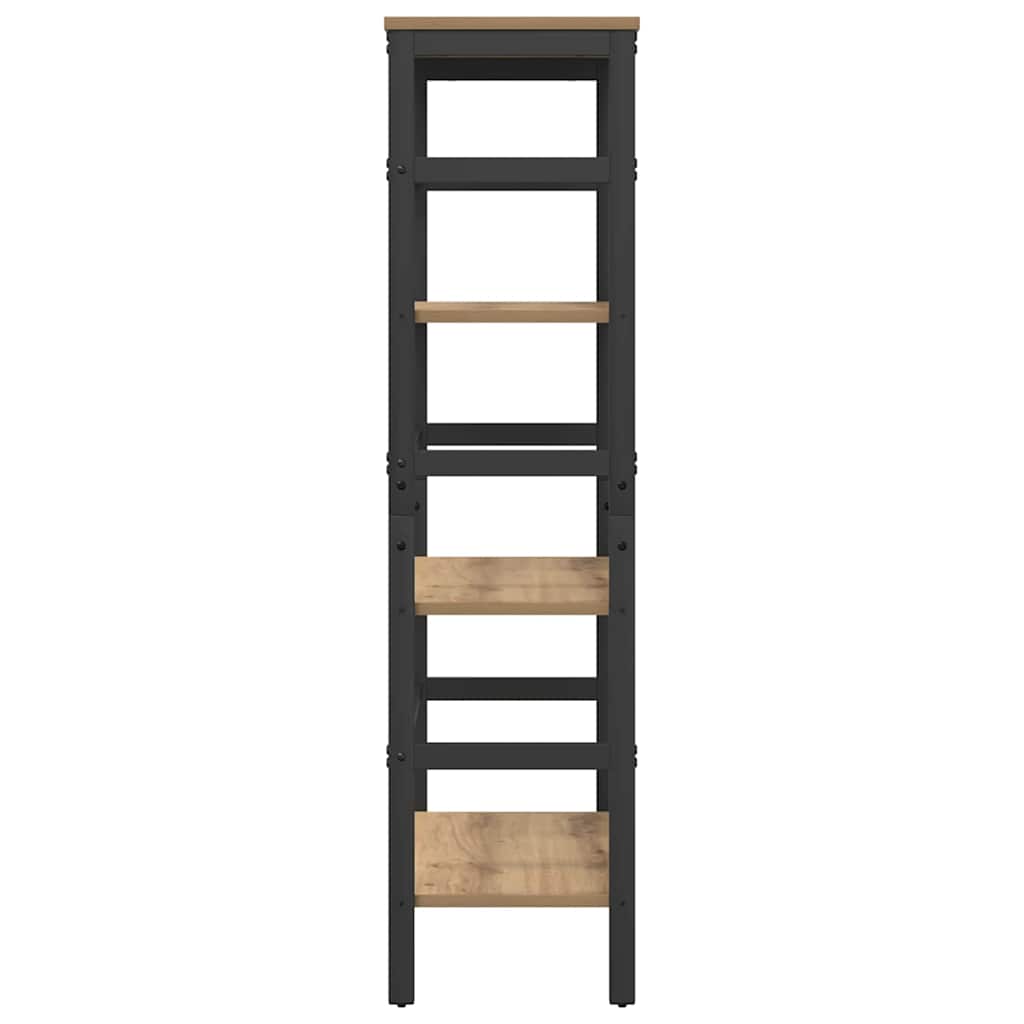 Bookshelf 3-Tier 60 x 29.5 x 115 cm Engineered Wood Artisan Oak