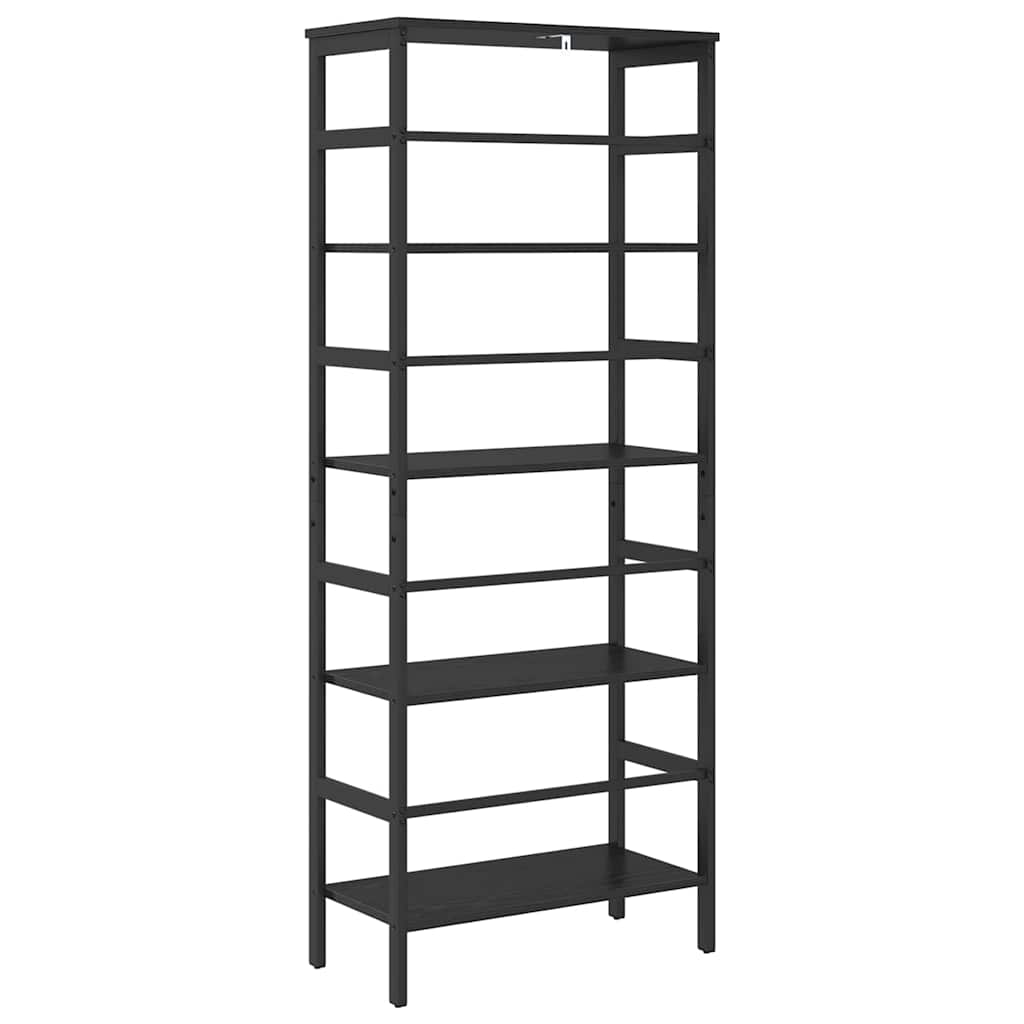 Bookshelf Black Oak 60 x 29.5 x 149 cm Engineered Wood