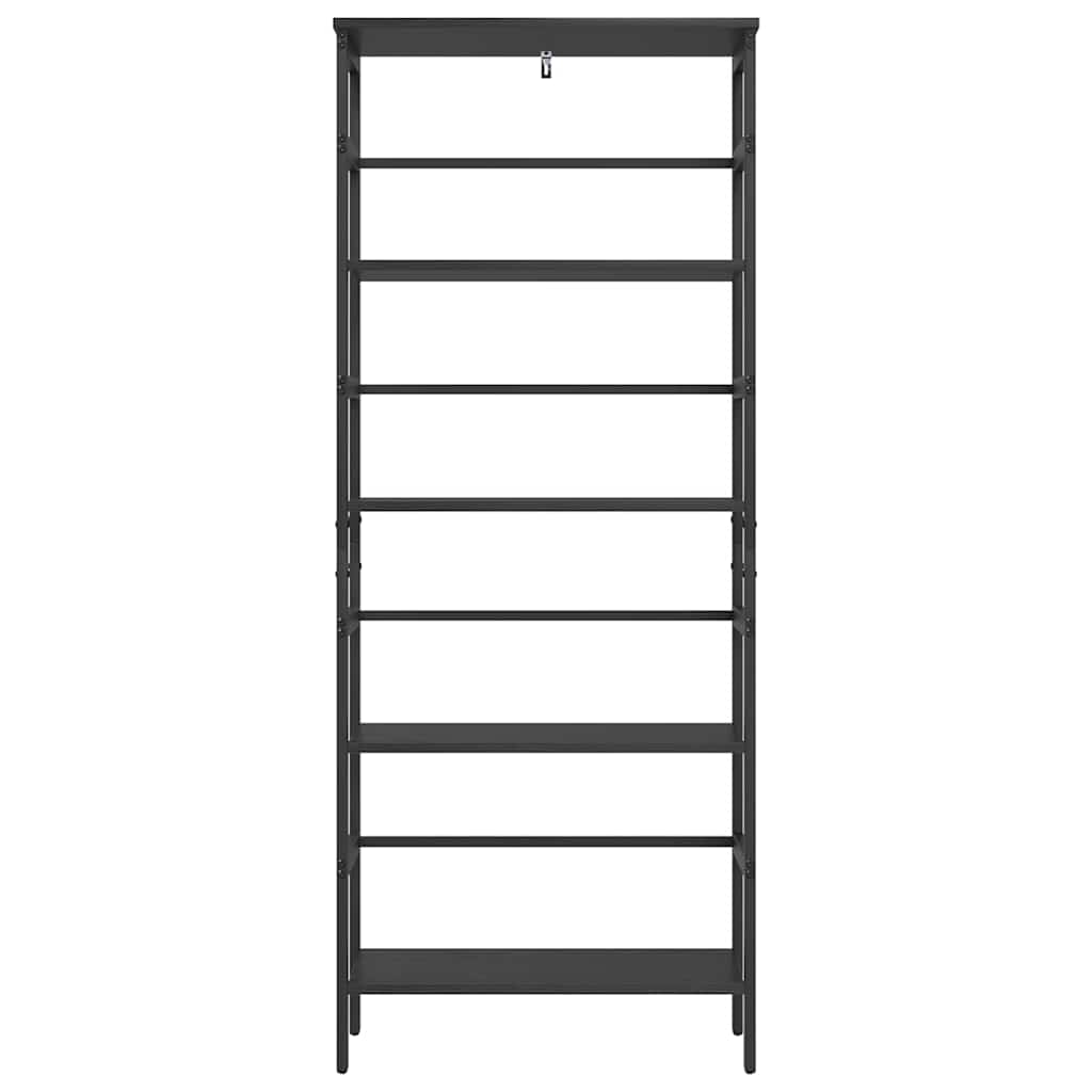 Bookshelf Black Oak 60 x 29.5 x 149 cm Engineered Wood