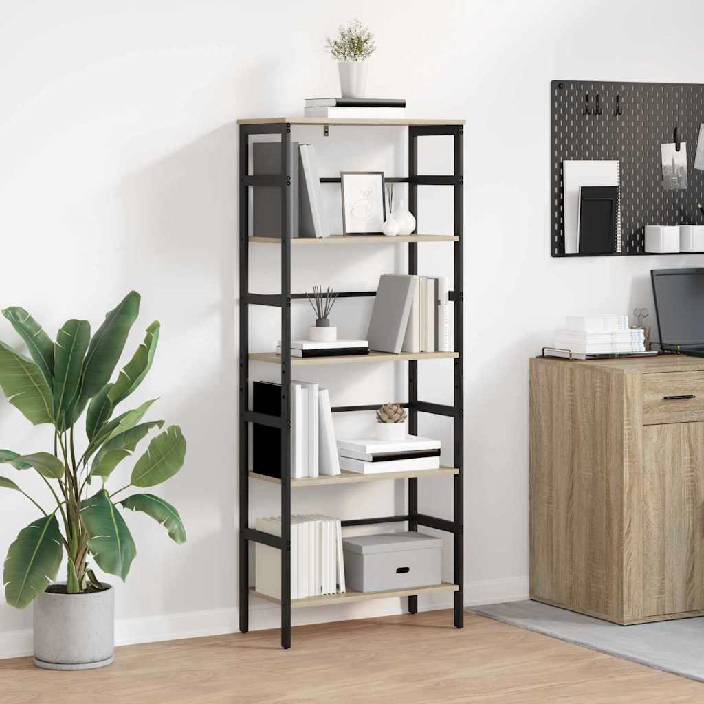 Bookshelf Sonoma Oak 60 x 29.5 x 149 cm Engineered Wood