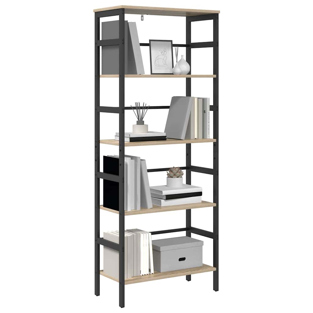 Bookshelf Sonoma Oak 60 x 29.5 x 149 cm Engineered Wood