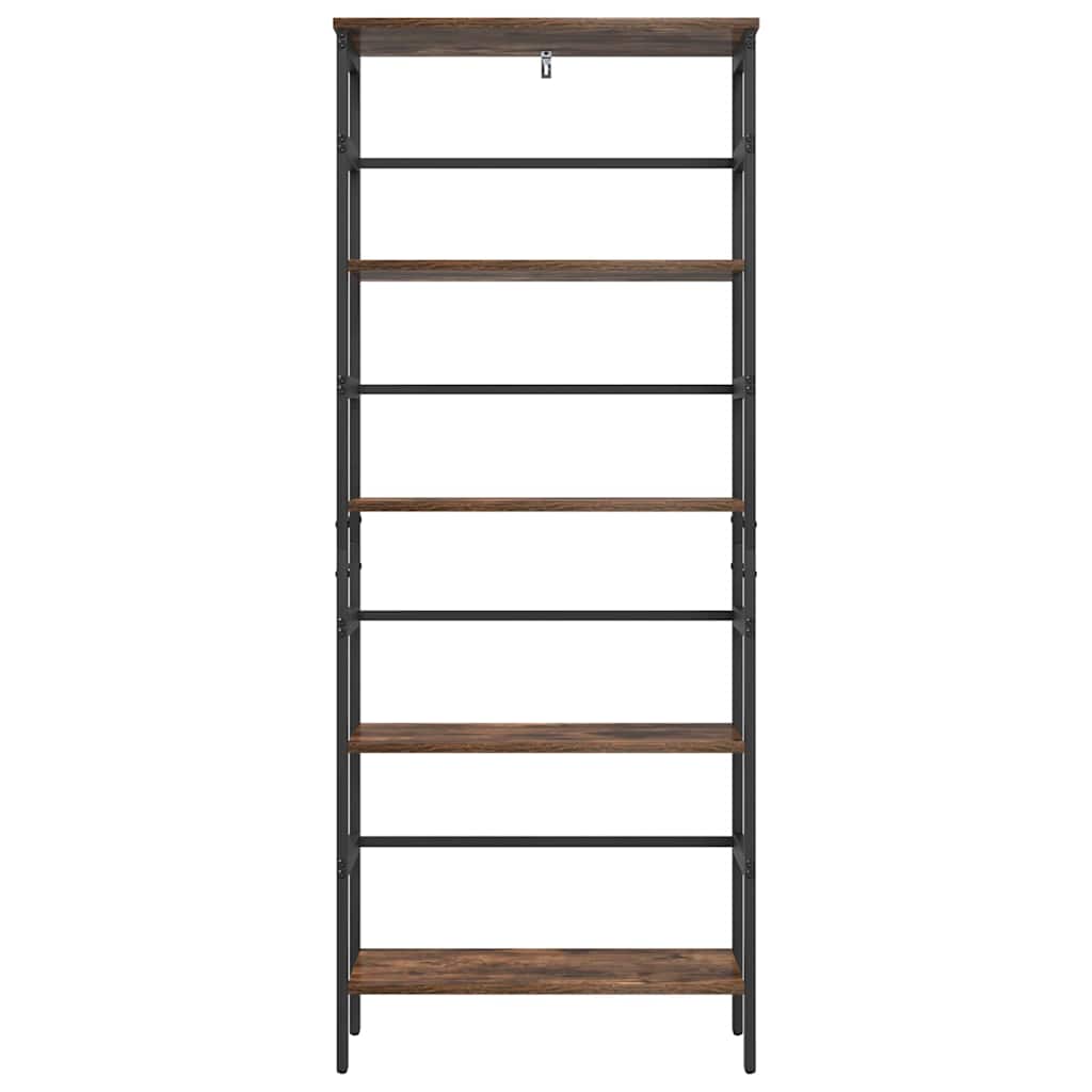 Bookshelf Smoked Oak 60 x 29.5 x 149 cm Engineered Wood