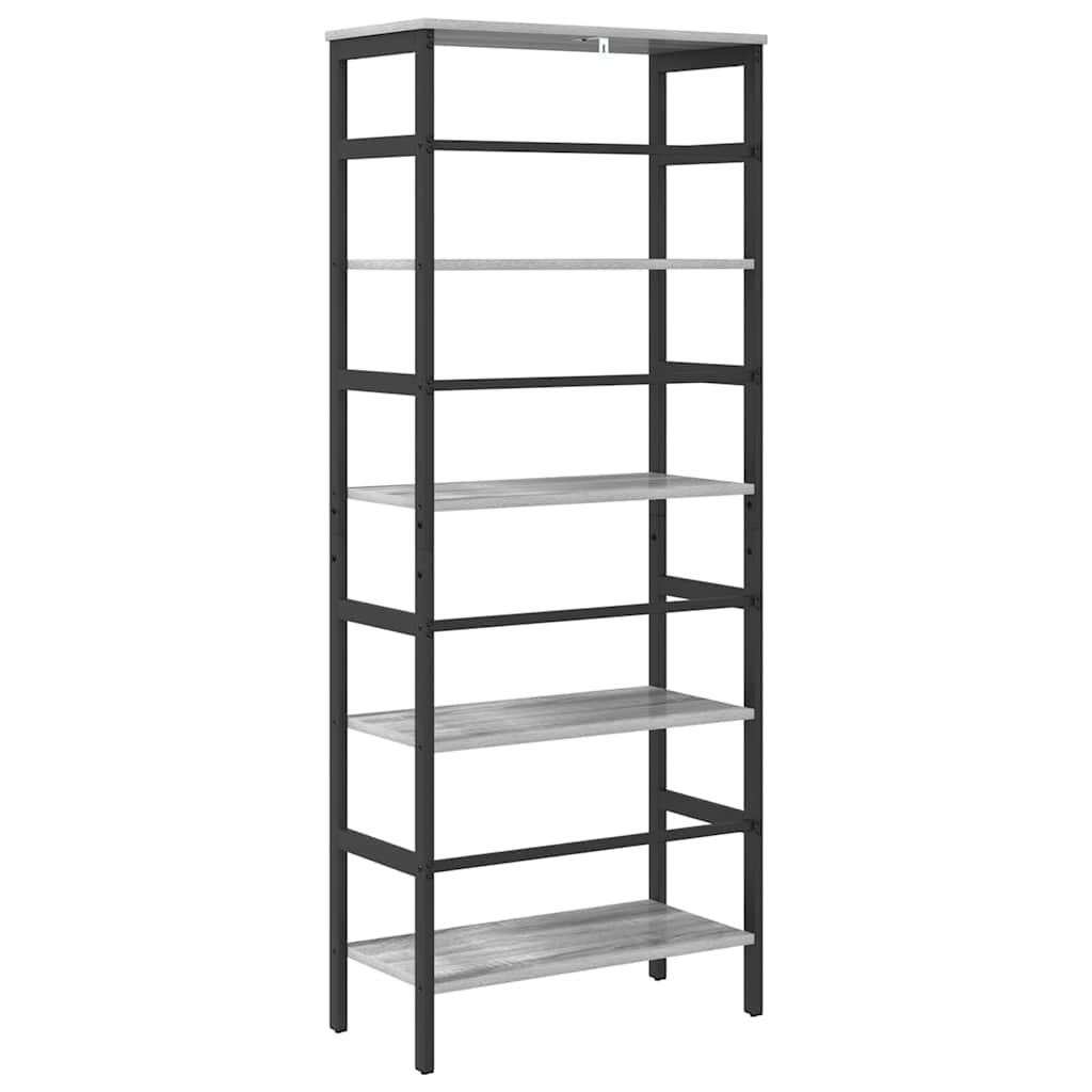 Bookshelf Grey Sonoma 60 x 29.5 x 149 cm Engineered Wood