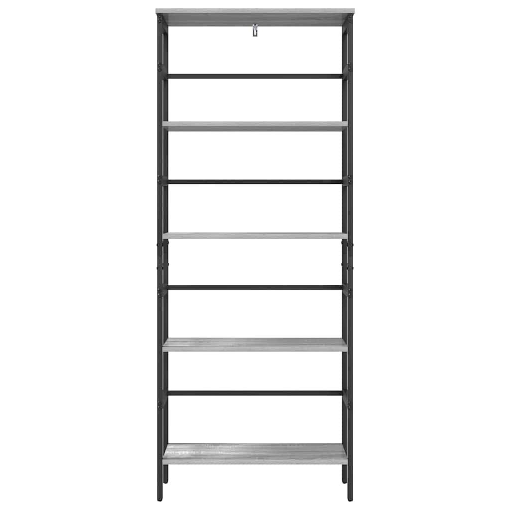 Bookshelf Grey Sonoma 60 x 29.5 x 149 cm Engineered Wood