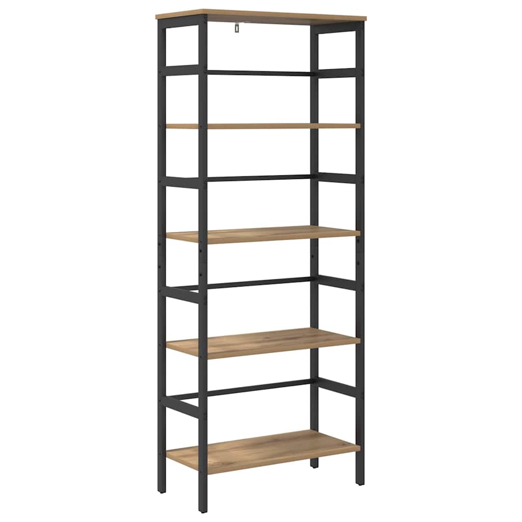 Bookshelf 4-Tier 60 x 29.5 x 149 cm Engineered Wood Artisan Oak