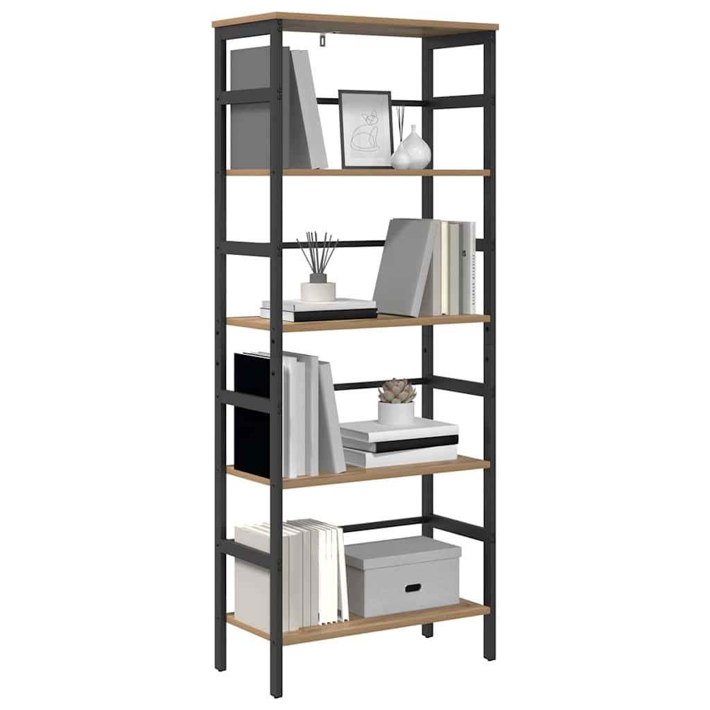 Bookshelf 4-Tier 60 x 29.5 x 149 cm Engineered Wood Artisan Oak