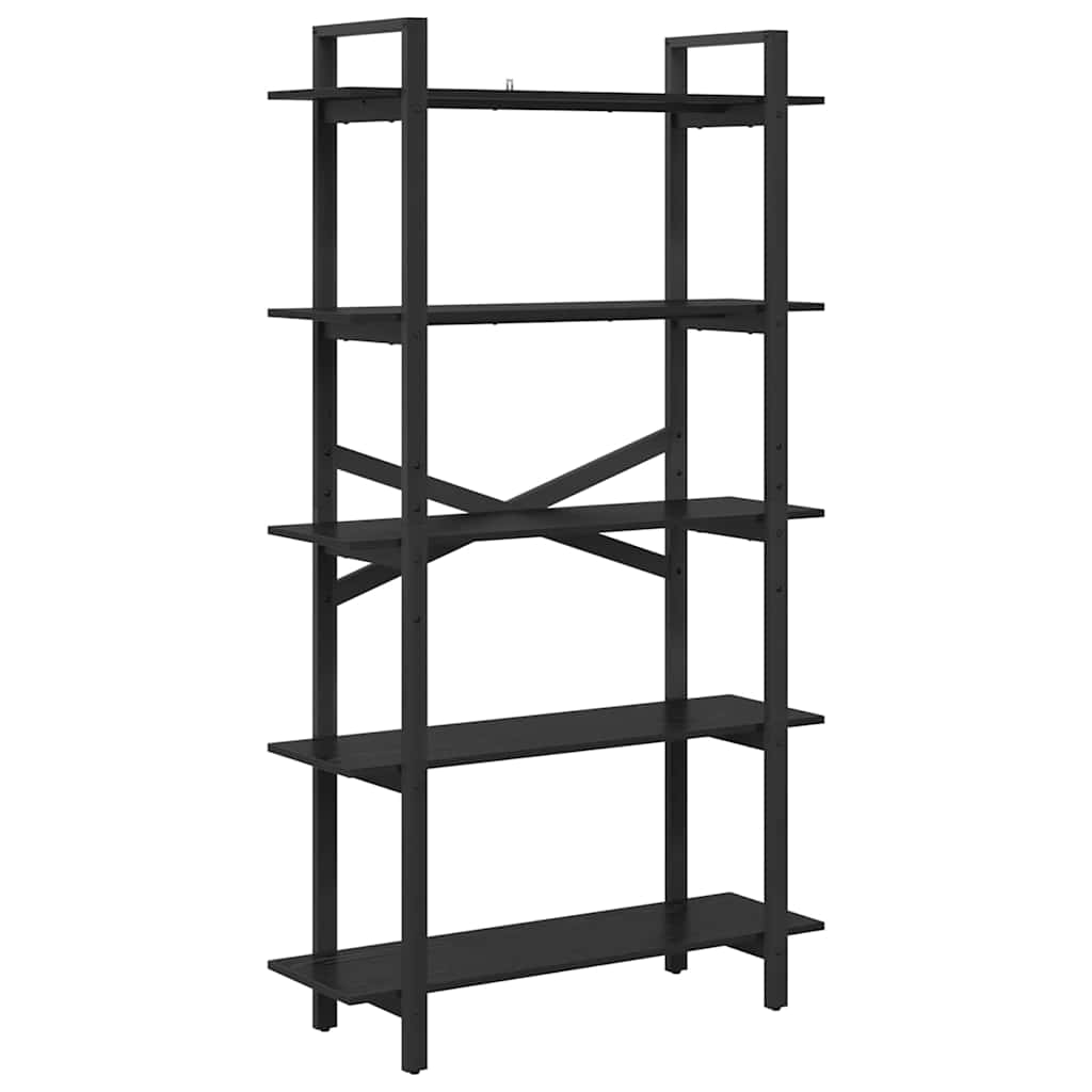 Bookshelf Black Oak 100 x 33.5 x 178 cm Engineered Wood