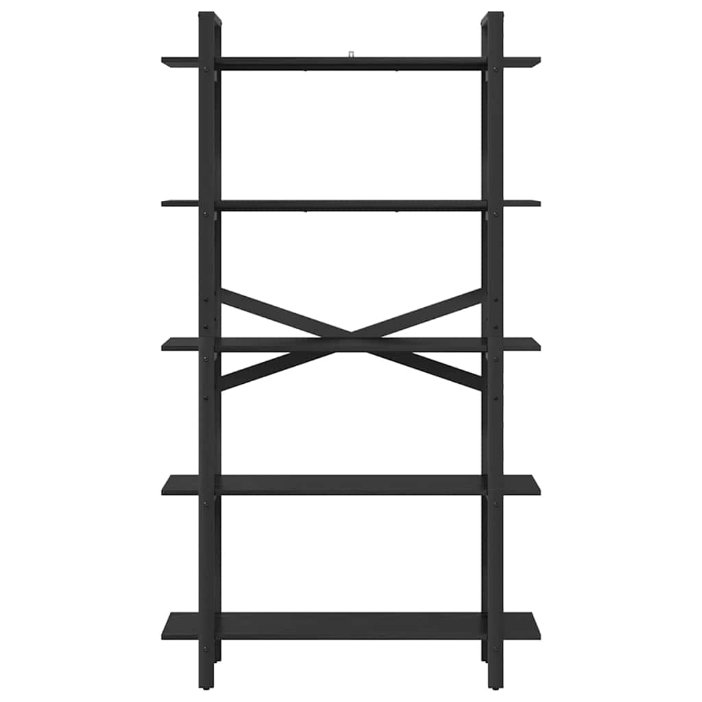 Bookshelf Black Oak 100 x 33.5 x 178 cm Engineered Wood