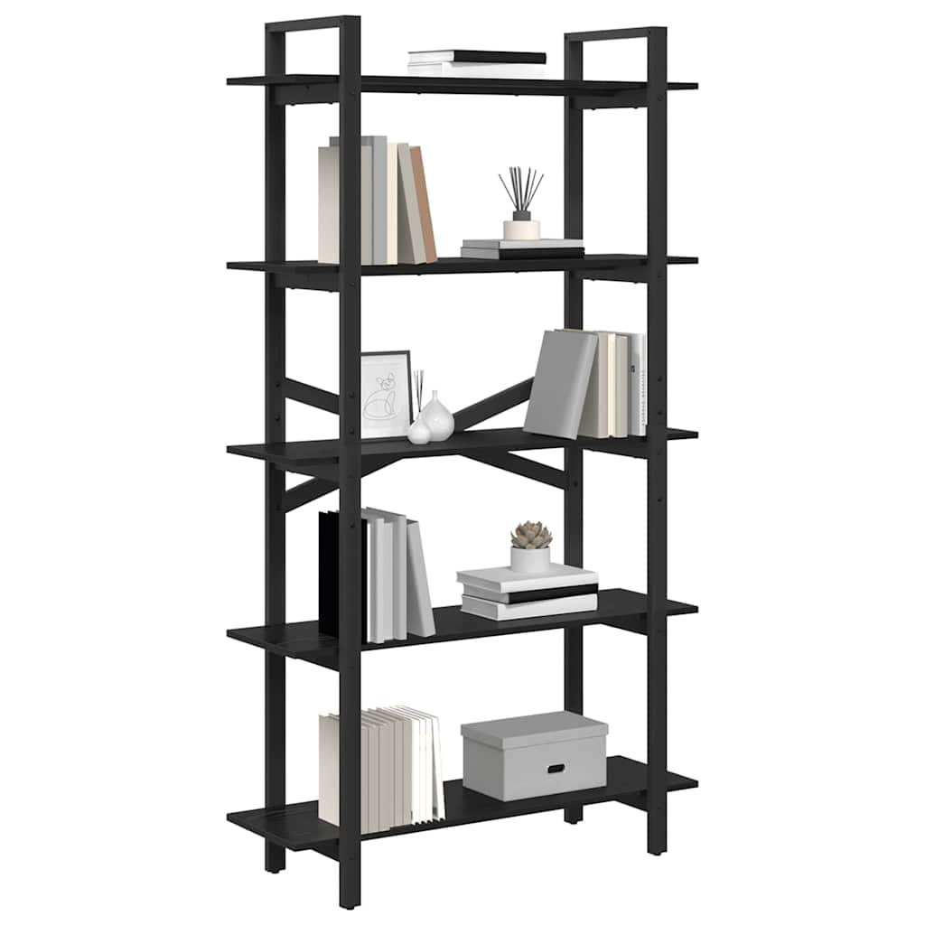Bookshelf Black Oak 100 x 33.5 x 178 cm Engineered Wood