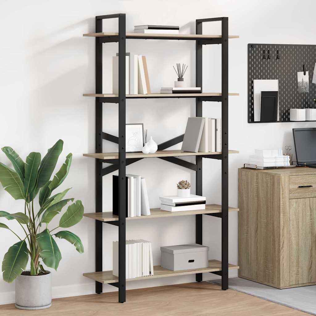 Bookshelf Sonoma Oak 100 x 33.5 x 178 cm Engineered Wood
