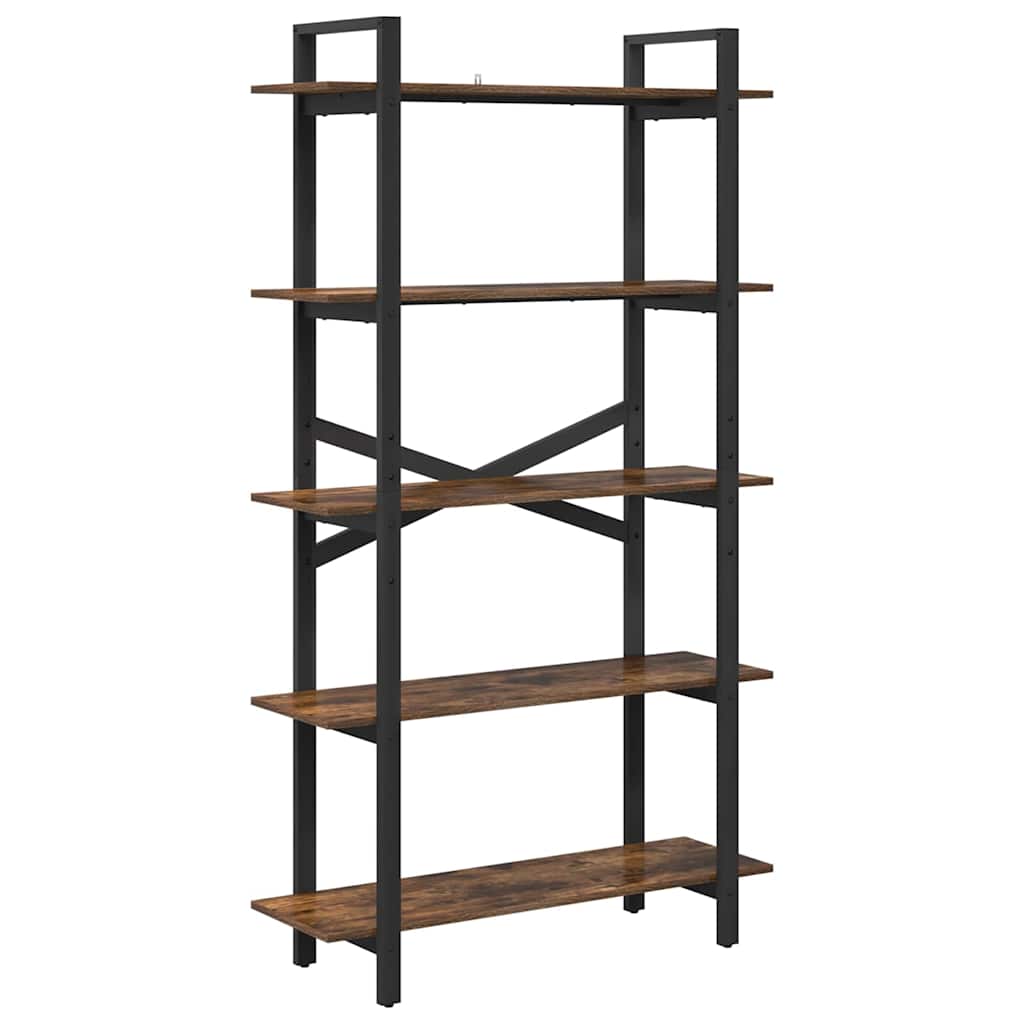 Bookshelf Smoked Oak 100 x 33.5 x 178 cm Engineered Wood