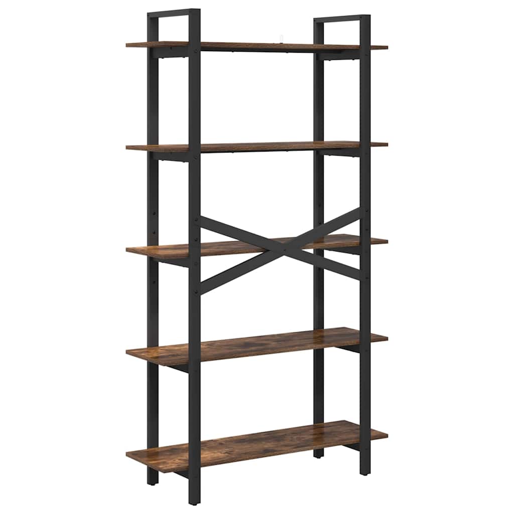 Bookshelf Smoked Oak 100 x 33.5 x 178 cm Engineered Wood