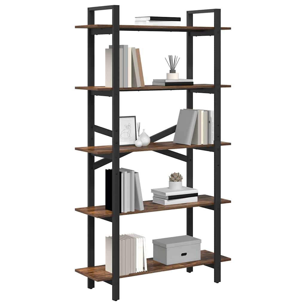 Bookshelf Smoked Oak 100 x 33.5 x 178 cm Engineered Wood