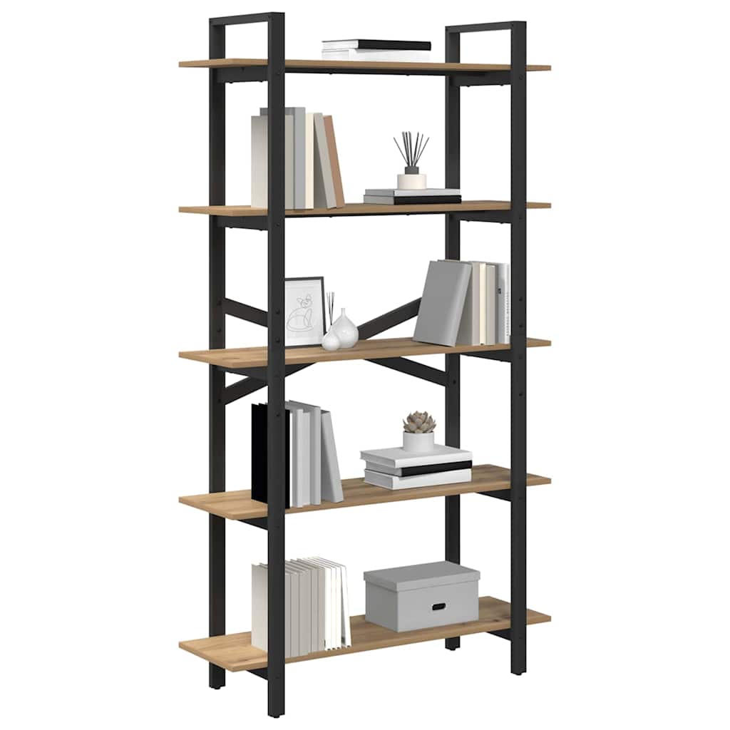 Bookshelf 5-Tier 100 x 33.5 x 178 cm Engineered Wood