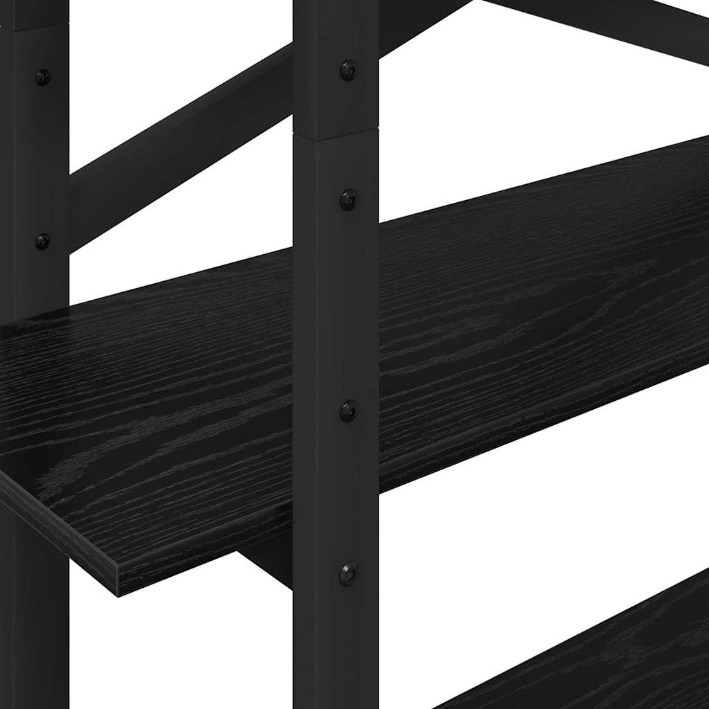 Bookshelf Black Oak 100 x 33.5 x 140 cm Engineered Wood