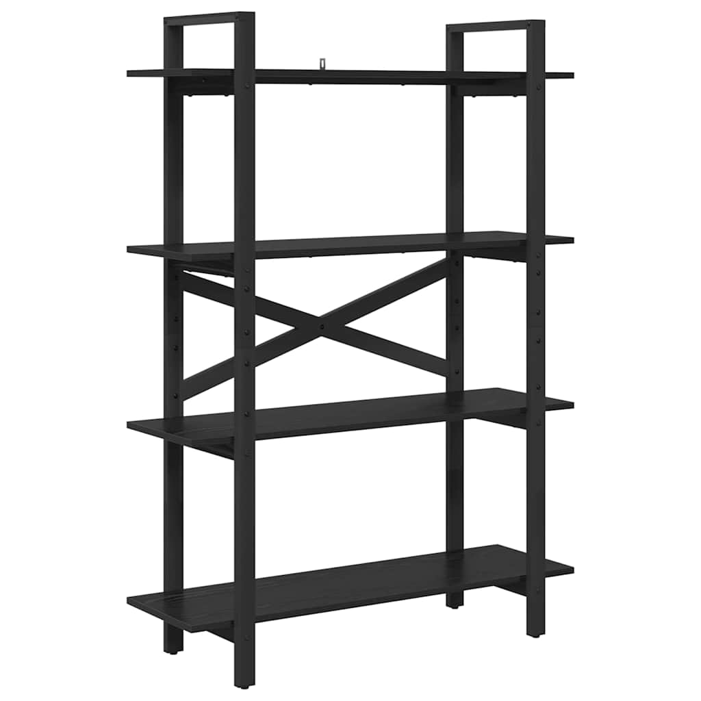 Bookshelf Black Oak 100 x 33.5 x 140 cm Engineered Wood