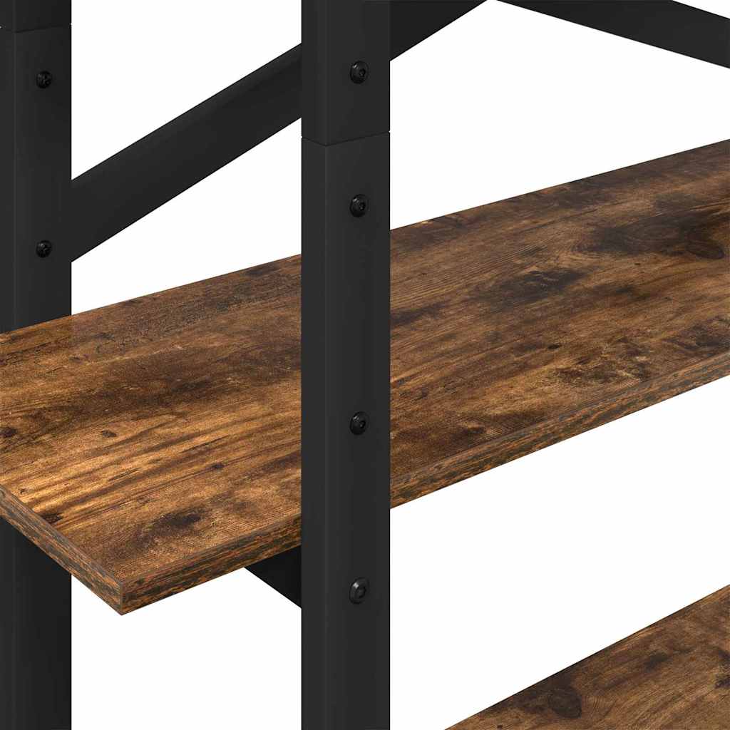 Bookshelf Smoked Oak 100 x 33.5 x 140 cm Engineered Wood