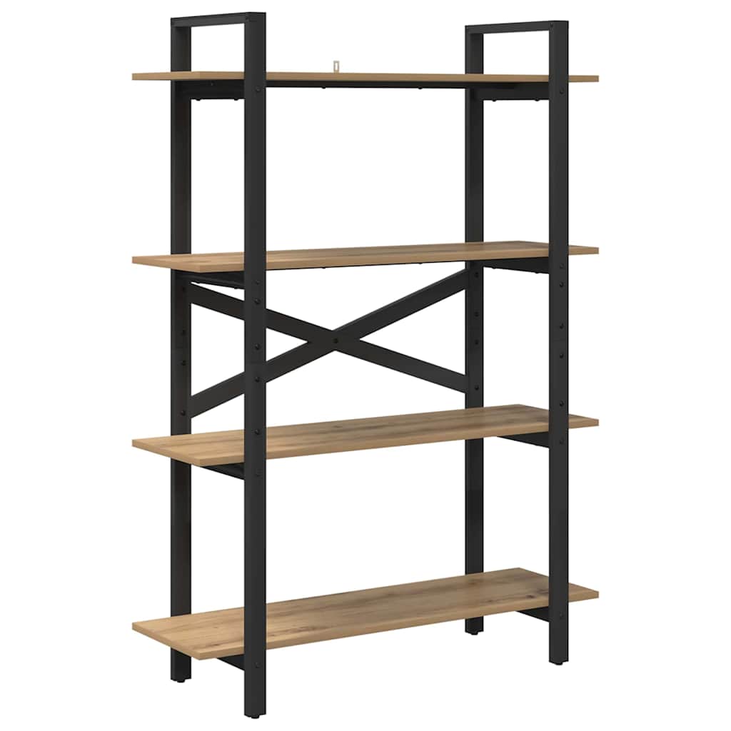 Bookshelf 4-Tier 100 x 33.5 x 140 cm Engineered Wood