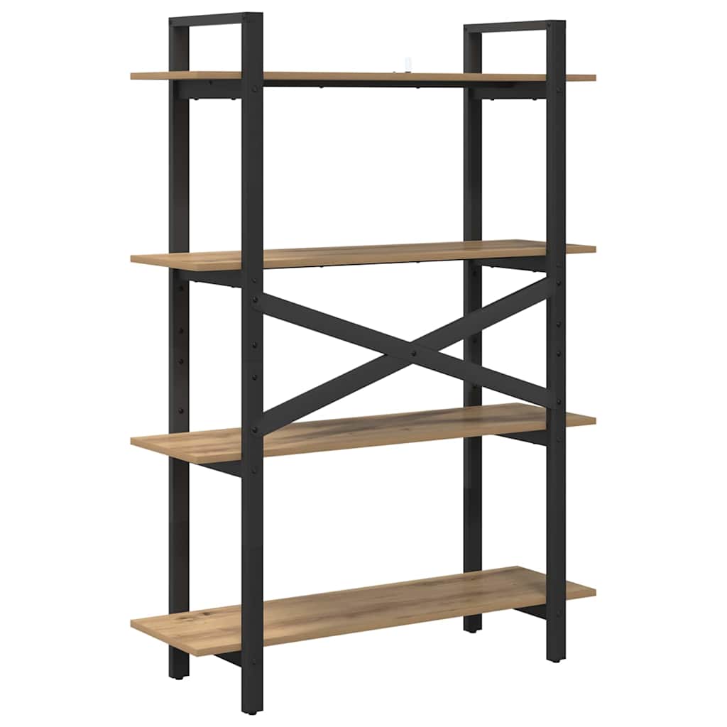 Bookshelf 4-Tier 100 x 33.5 x 140 cm Engineered Wood