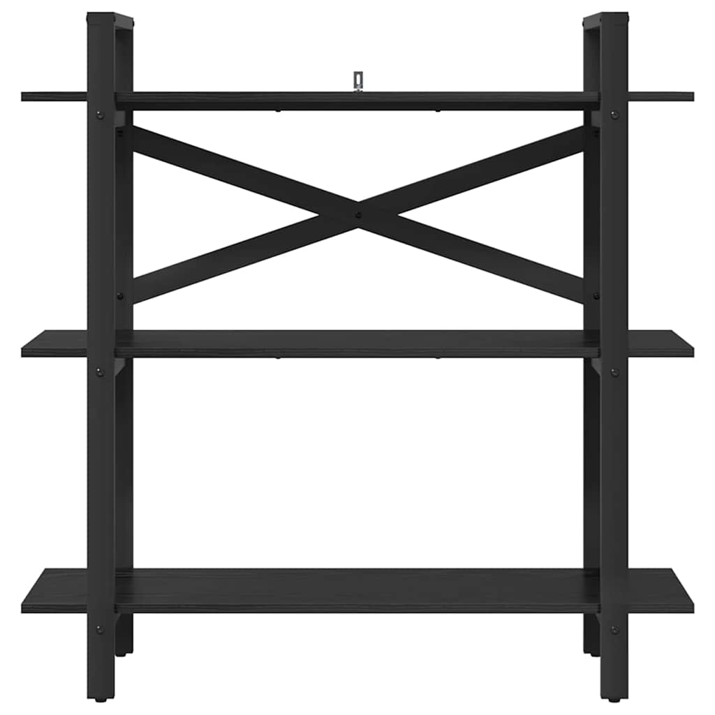 Bookshelf Black Oak 100 x 33.5 x 102 cm Engineered Wood