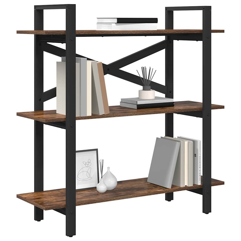 Bookshelf Smoked Oak 100 x 33.5 x 102 cm Engineered Wood