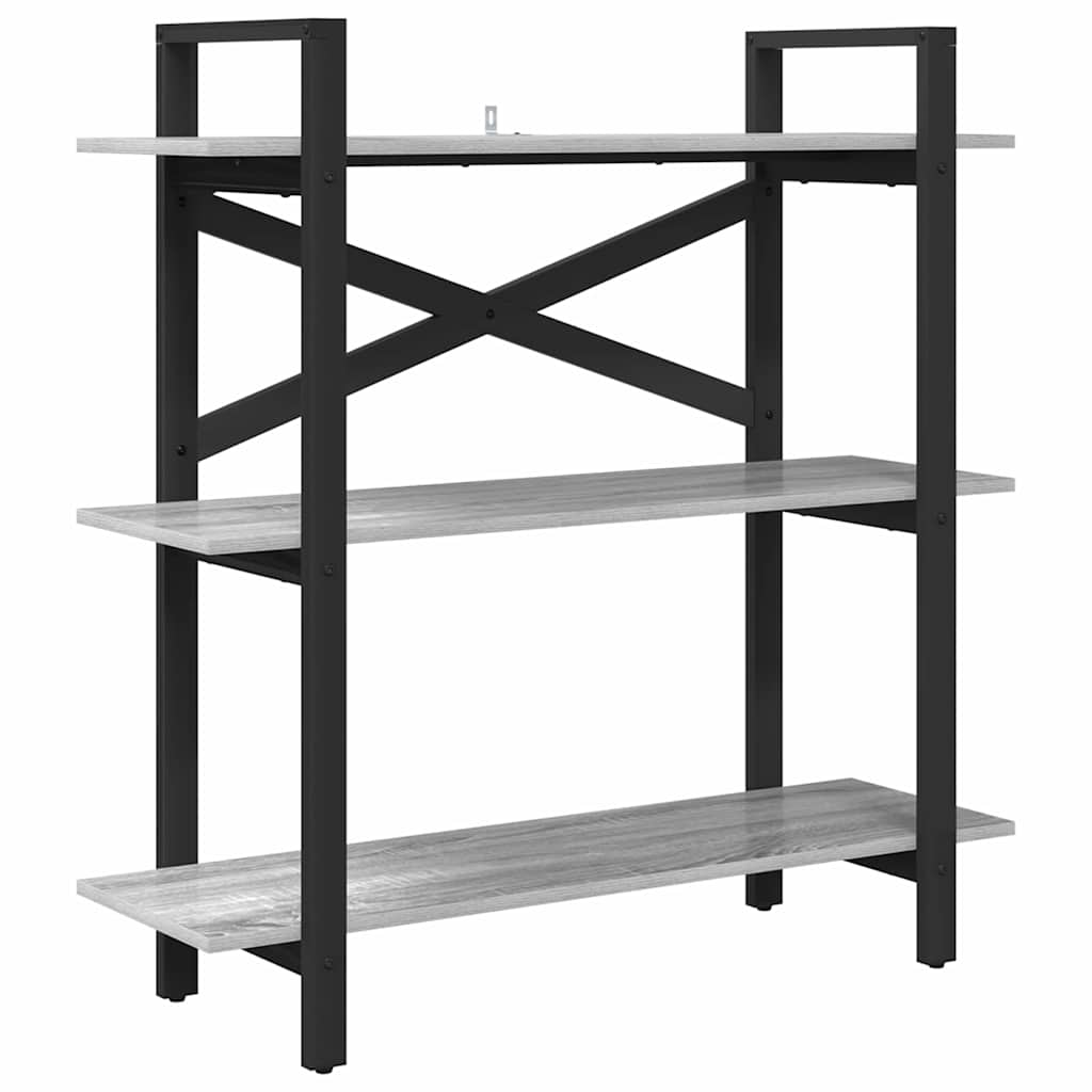 Bookshelf Grey Sonoma 100 x 33.5 x 102 cm Engineered Wood