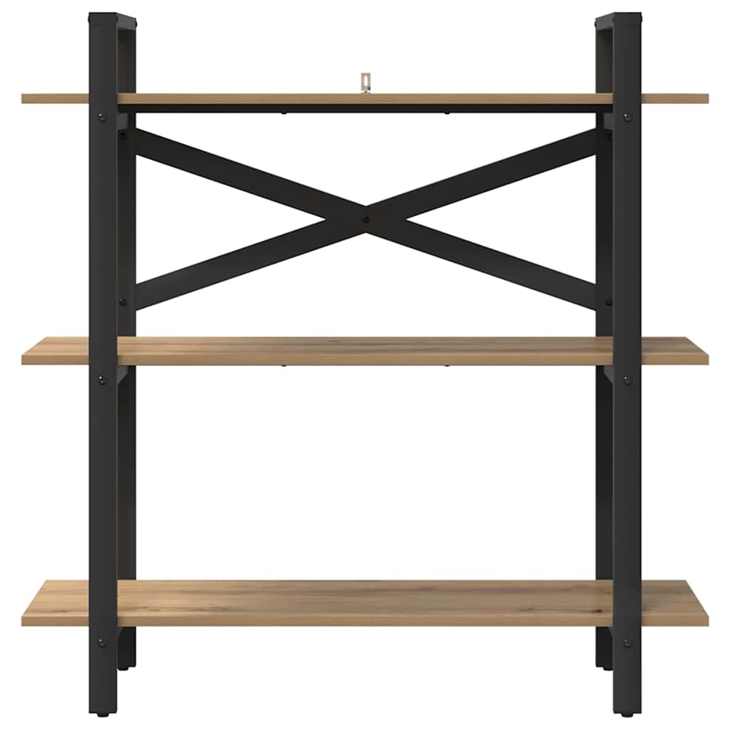 Bookshelf 3-Tier 100 x 33.5 x 102 cm Engineered Wood