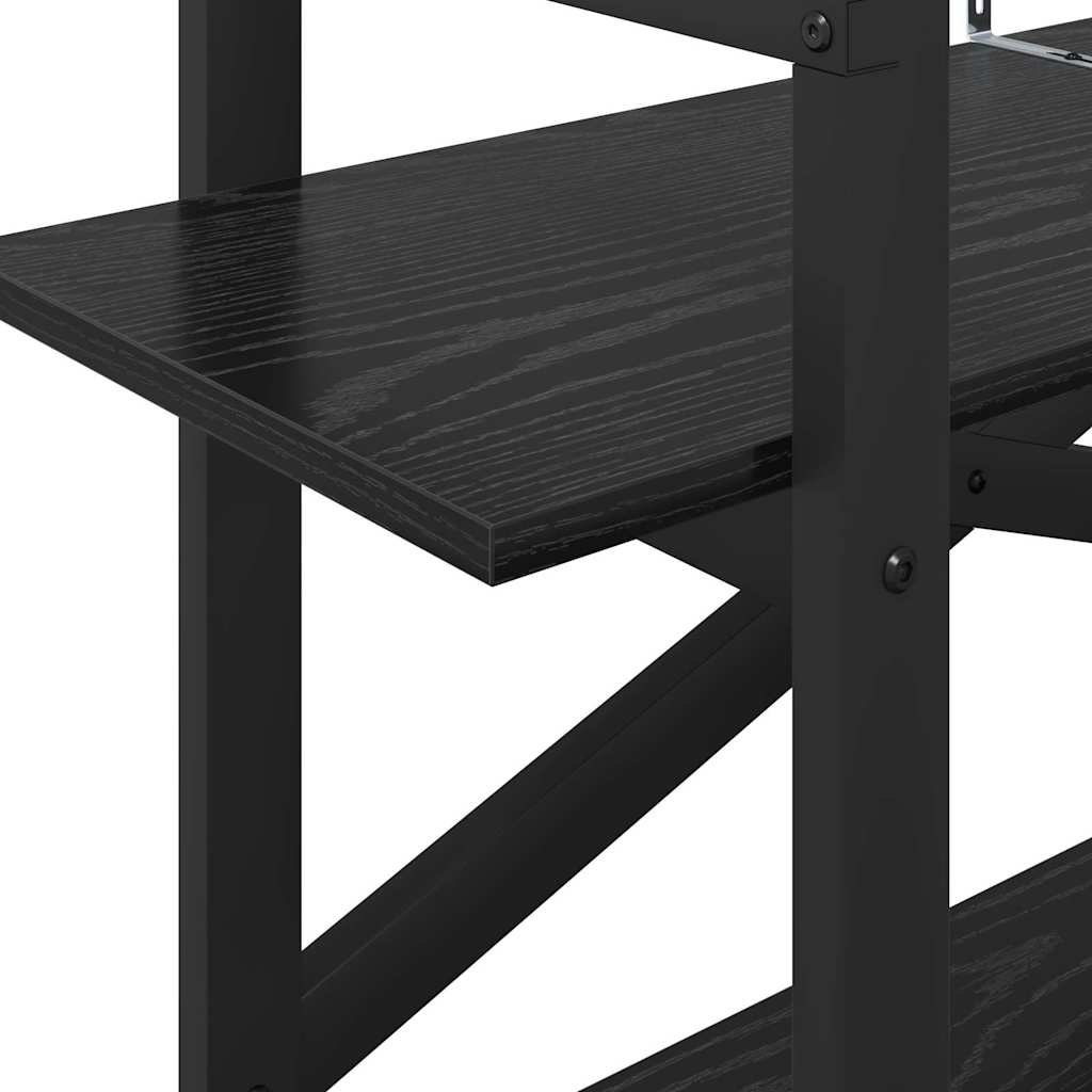 Bookshelf Black Oak 100 x 33.5 x 64 cm Engineered Wood