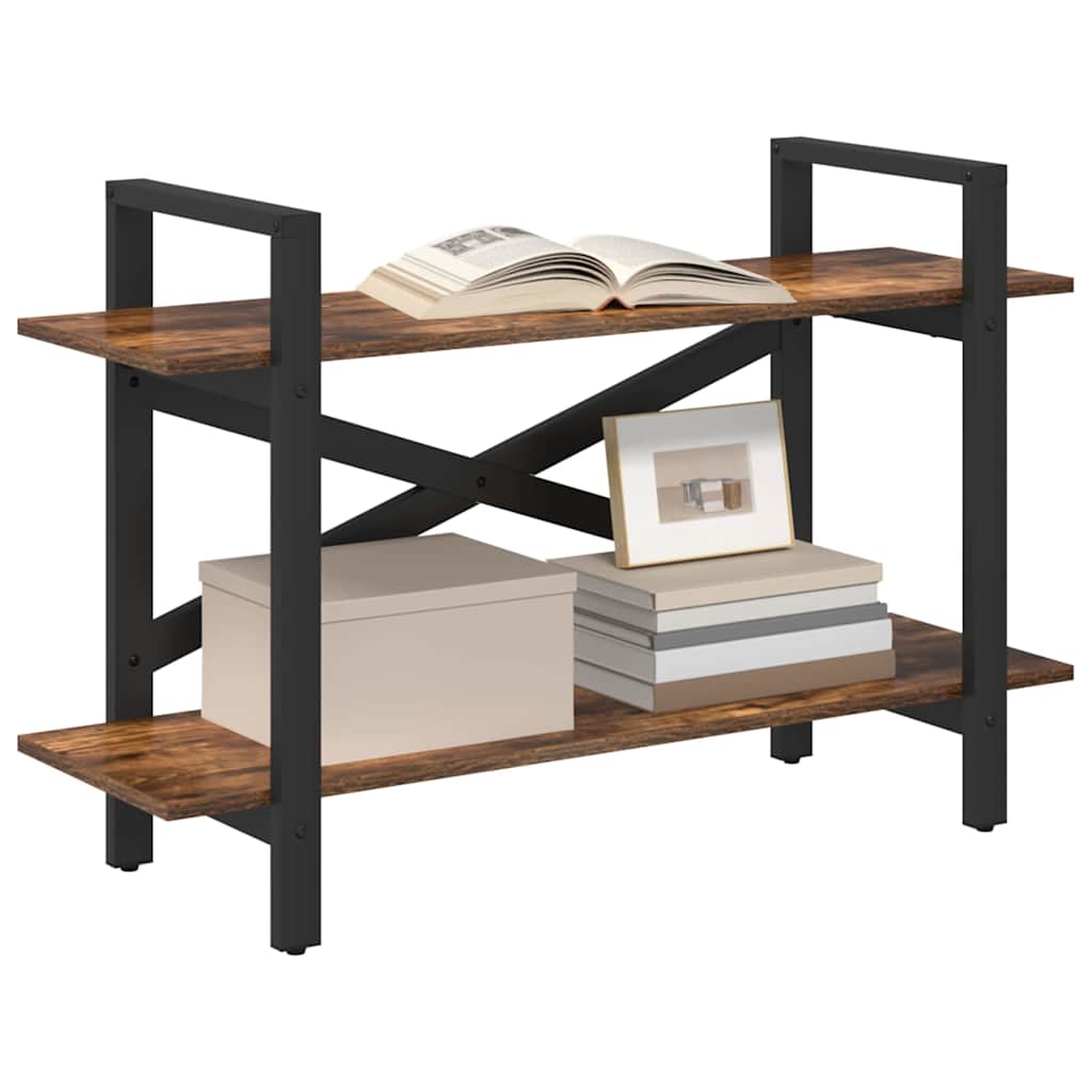 Bookshelf Smoked Oak 100 x 33.5 x 64 cm Engineered Wood