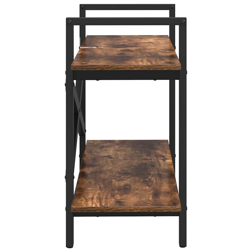 Bookshelf Smoked Oak 100 x 33.5 x 64 cm Engineered Wood