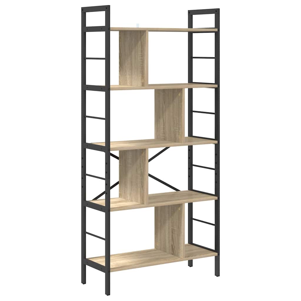 Bookshelf 9-Tier 75 x 30 x 156 cm Engineered Wood Sonoma Oak