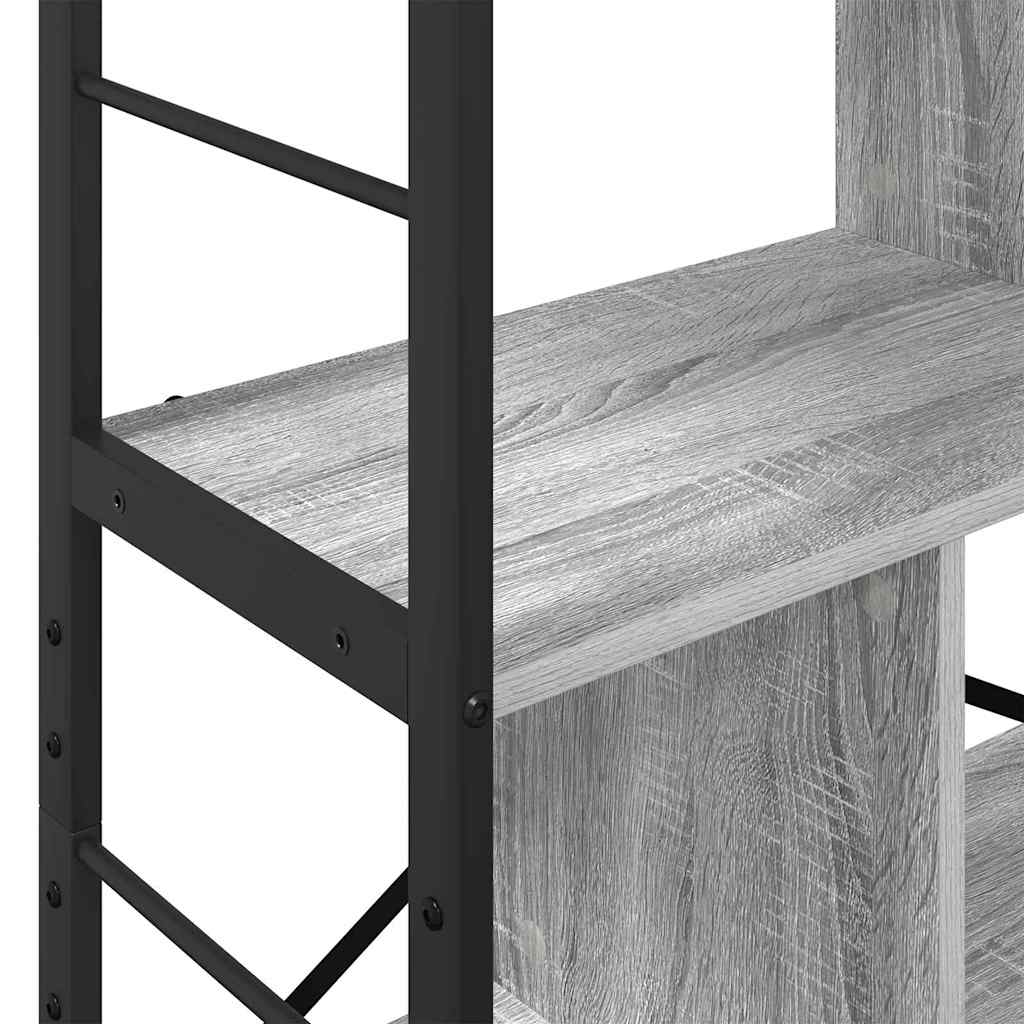 Bookshelf 9-Tier 75 x 30 x 156 cm Engineered Wood Grey Sonoma