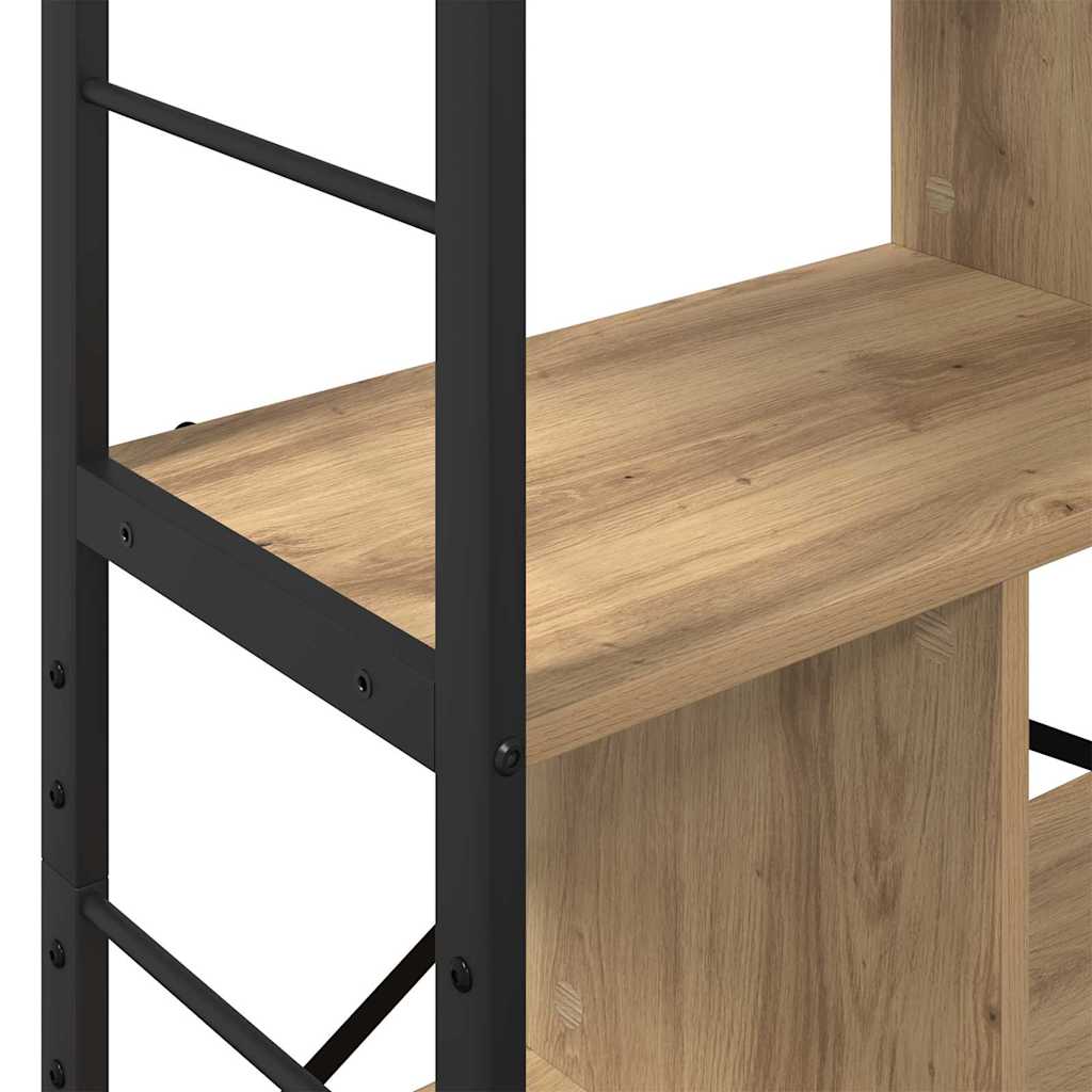 Bookshelf 9-Tier 75 x 30 x 156 cm Engineered Wood Artisan Oak