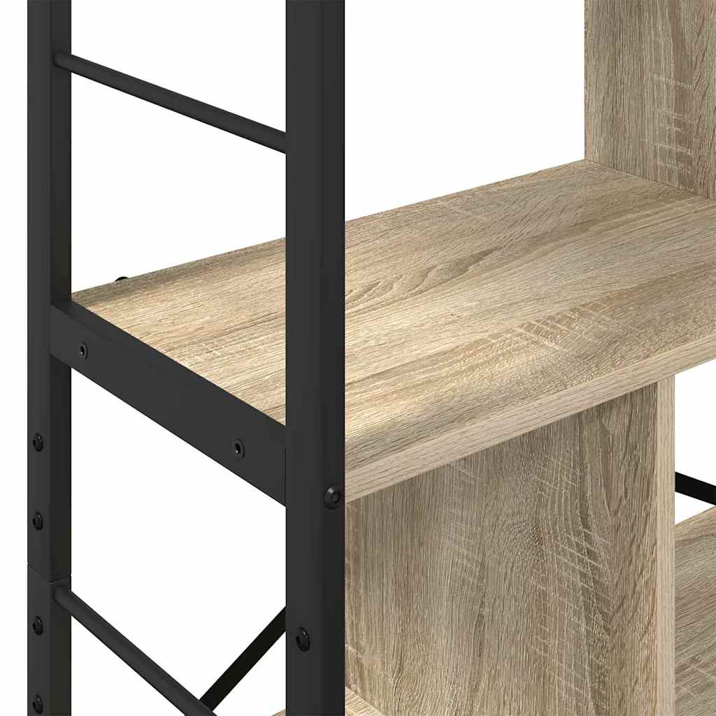 Bookshelf 7-Tier 75 x 30 x 123.5 cm Engineered Wood Sonoma Oak