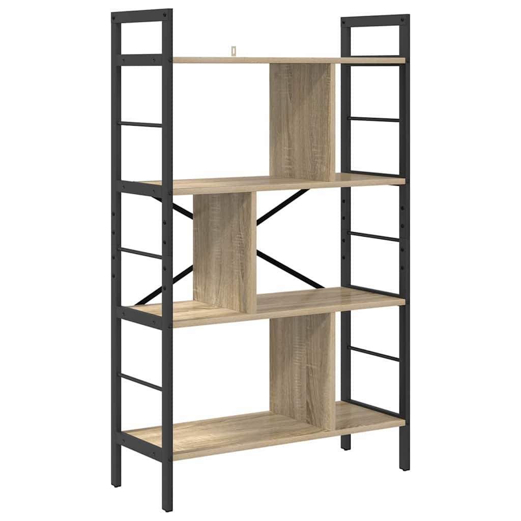 Bookshelf 7-Tier 75 x 30 x 123.5 cm Engineered Wood Sonoma Oak