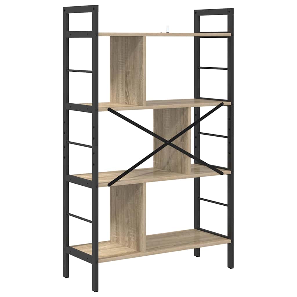 Bookshelf 7-Tier 75 x 30 x 123.5 cm Engineered Wood Sonoma Oak