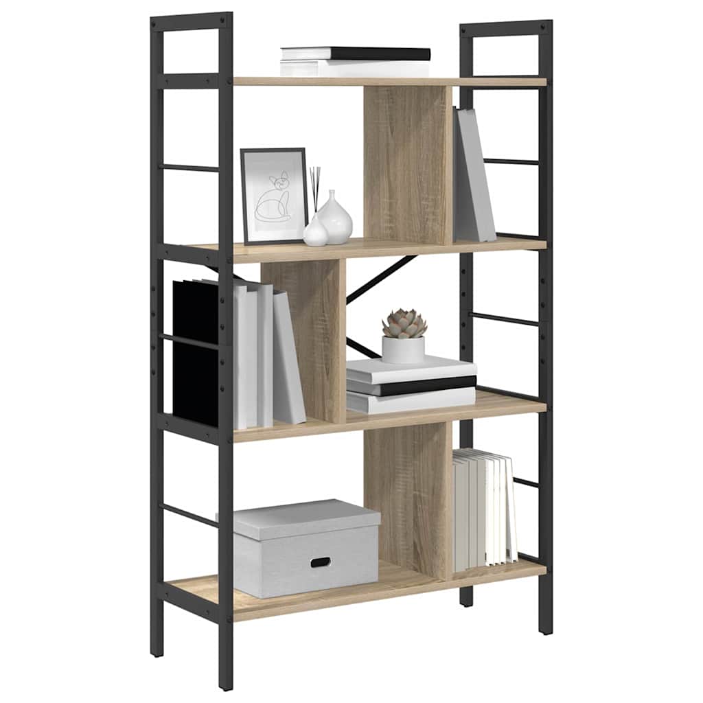 Bookshelf 7-Tier 75 x 30 x 123.5 cm Engineered Wood Sonoma Oak