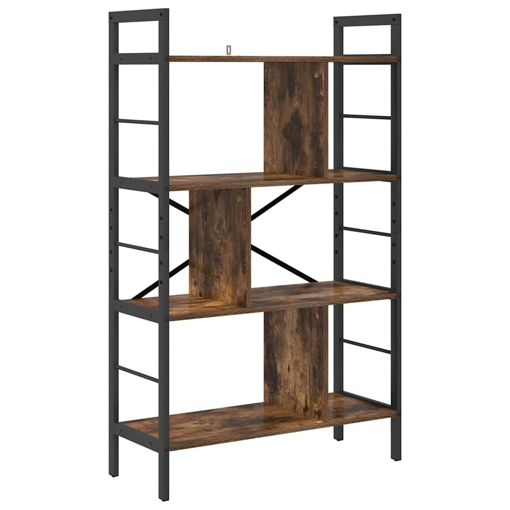 Bookshelf 7-Tier 75 x 30 x 123.5 cm Engineered Wood Smoked Oak