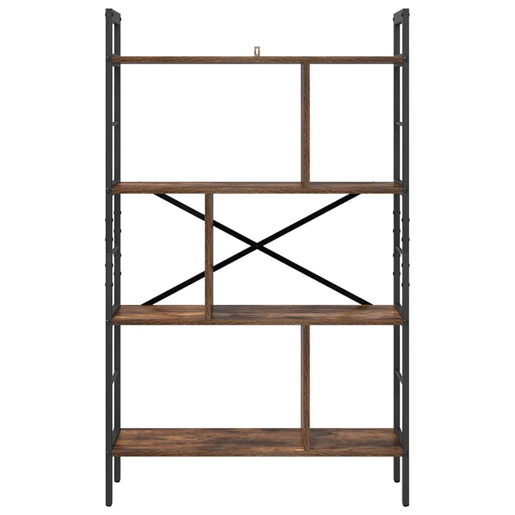 Bookshelf 7-Tier 75 x 30 x 123.5 cm Engineered Wood Smoked Oak
