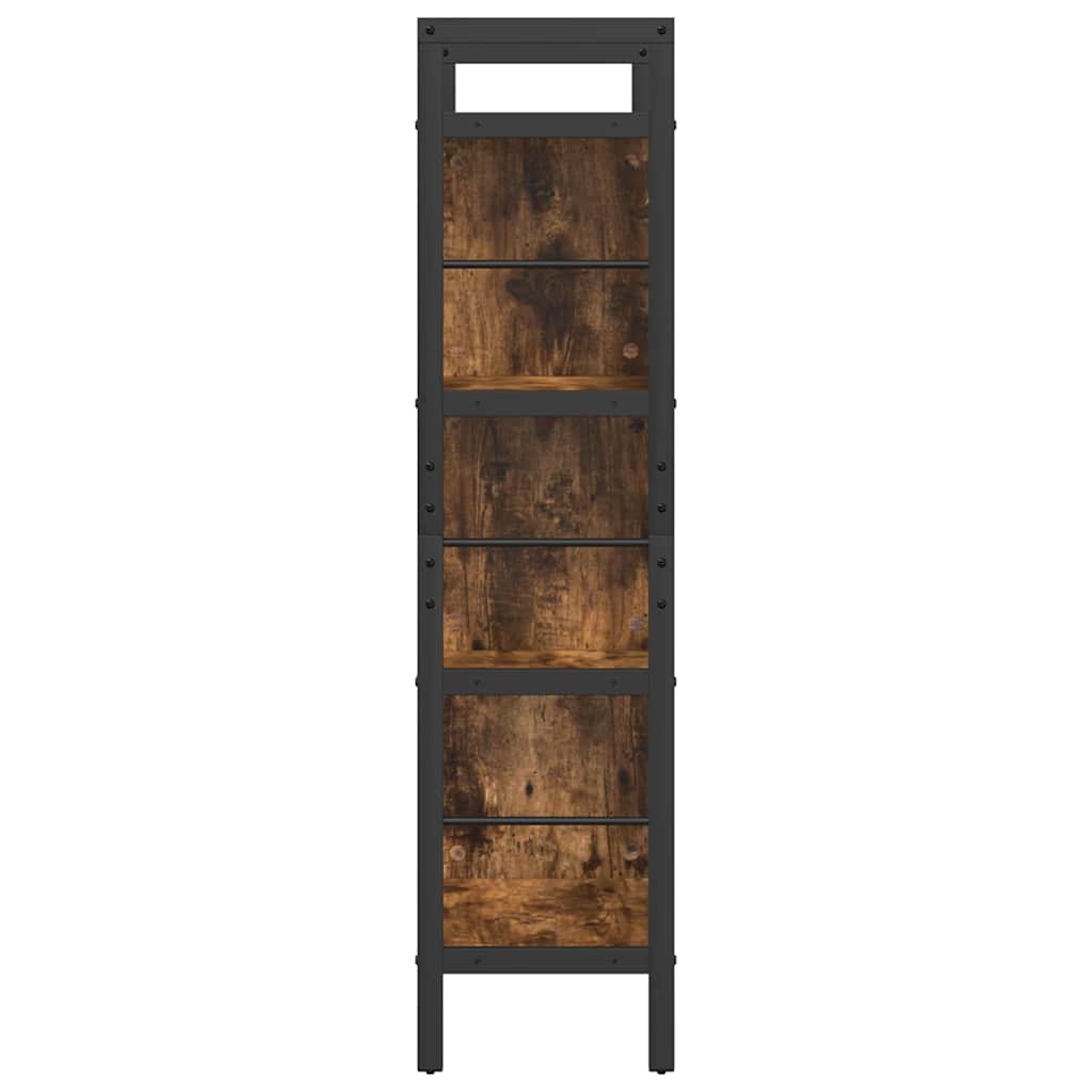 Bookshelf 7-Tier 75 x 30 x 123.5 cm Engineered Wood Smoked Oak