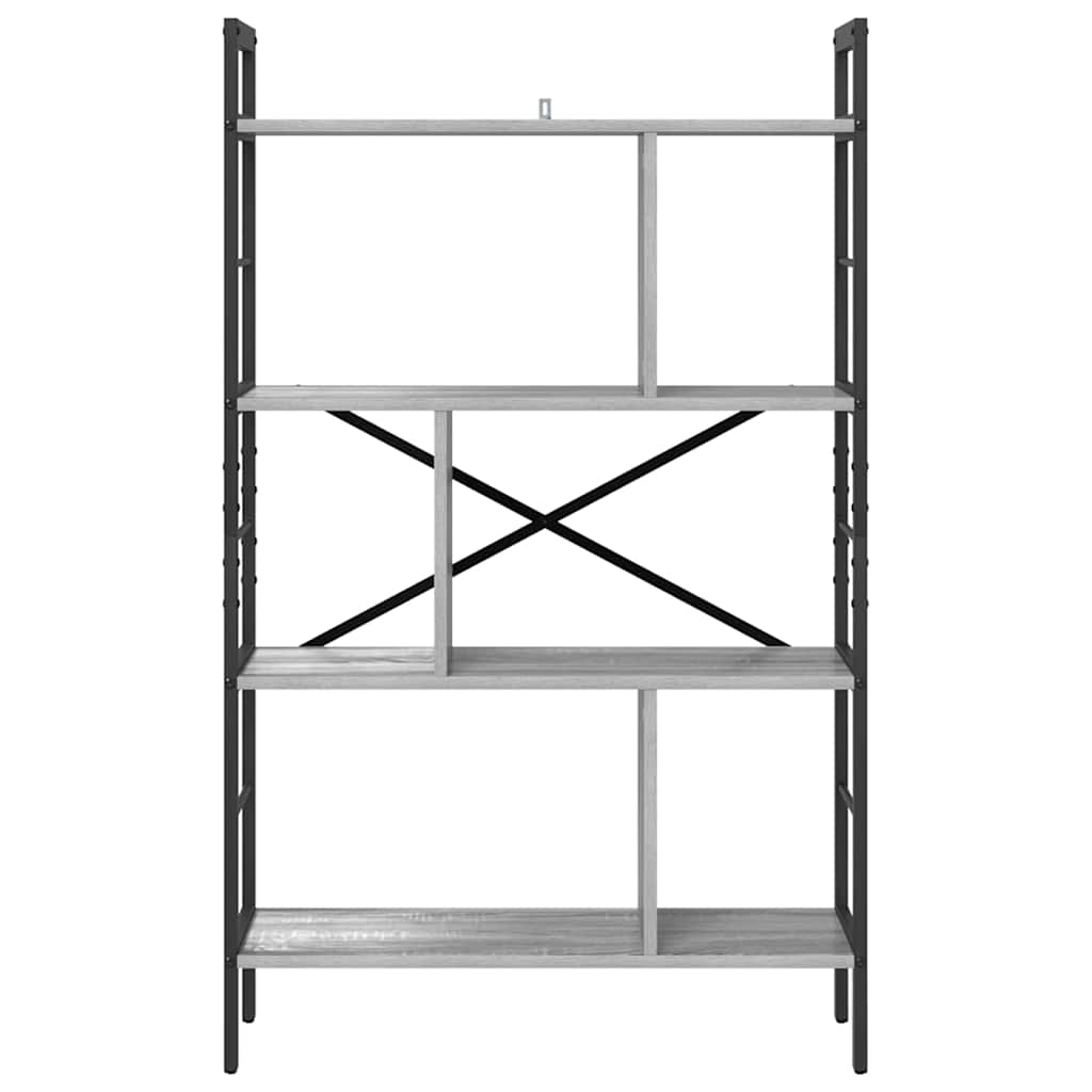 Bookshelf 7-Tier 75 x 30 x 123.5 cm Engineered Wood Grey Sonoma