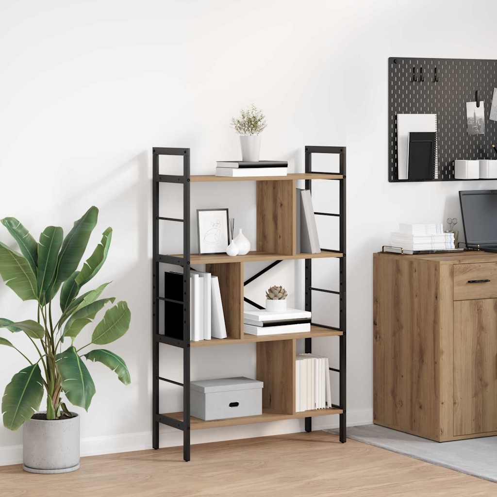 Bookshelf 7-Tier 75 x 30 x 123.5 cm Engineered Wood Artisan Oak