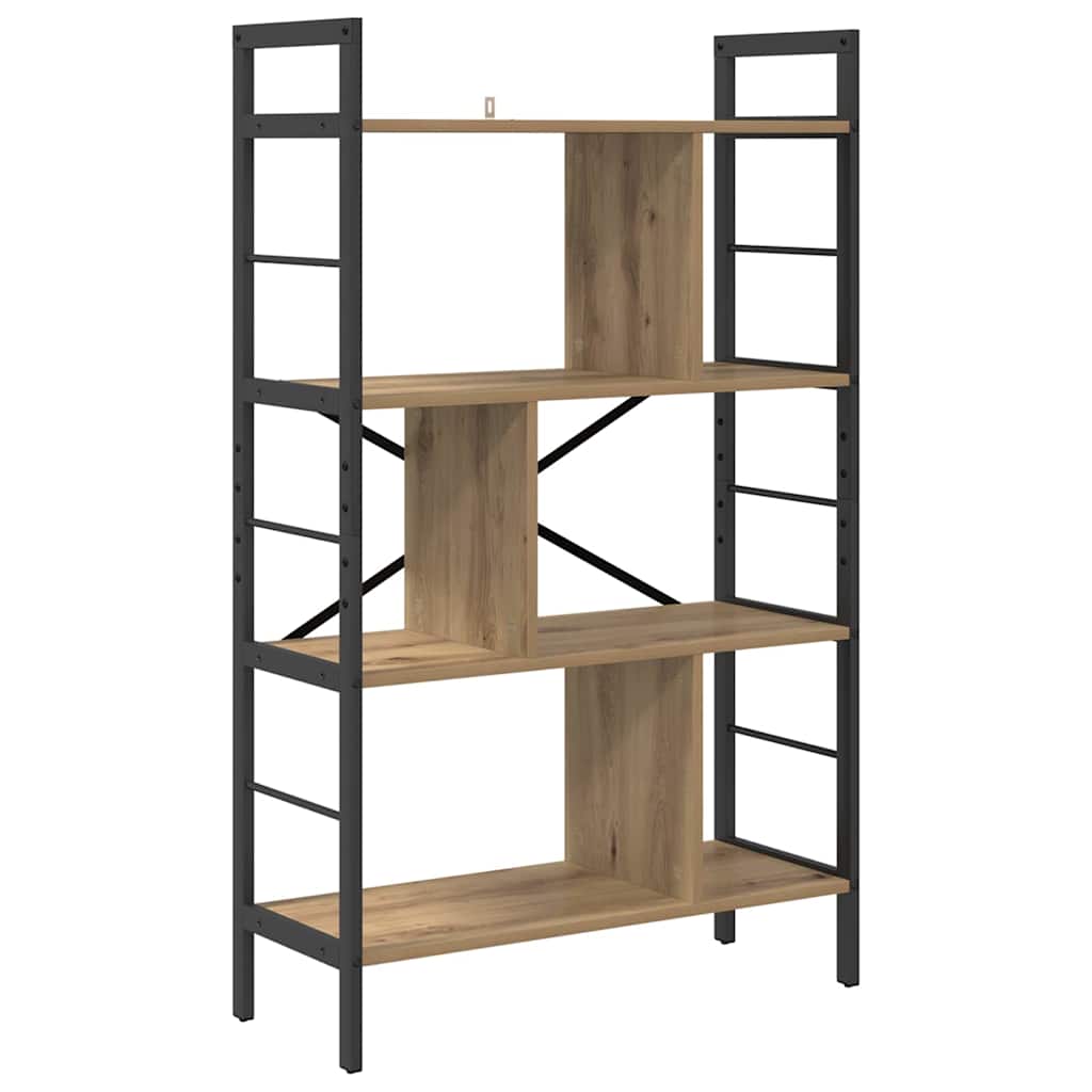 Bookshelf 7-Tier 75 x 30 x 123.5 cm Engineered Wood Artisan Oak