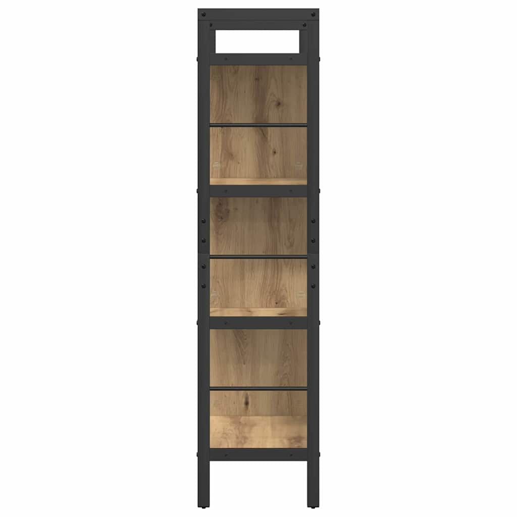 Bookshelf 7-Tier 75 x 30 x 123.5 cm Engineered Wood Artisan Oak
