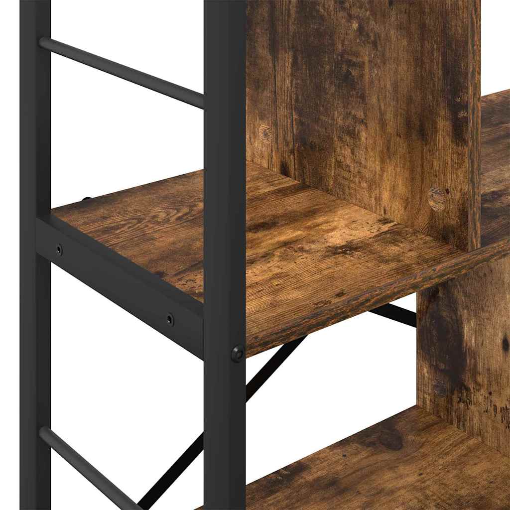 Bookshelf 5-Tier 75 x 30 x 91 cm Engineered Wood Smoked Oak
